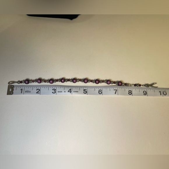 Cancer Survivor Silver and Purple Women's Bracelet 8” - Picture 5 of 5